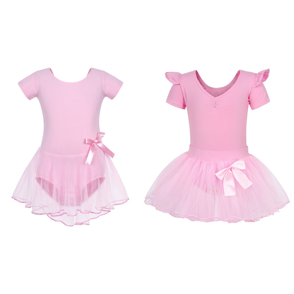 Girls Ballet Dress Baby Girl Gymnastics Leotard Kids Pink Lace Dance Costume Shopee Malaysia
