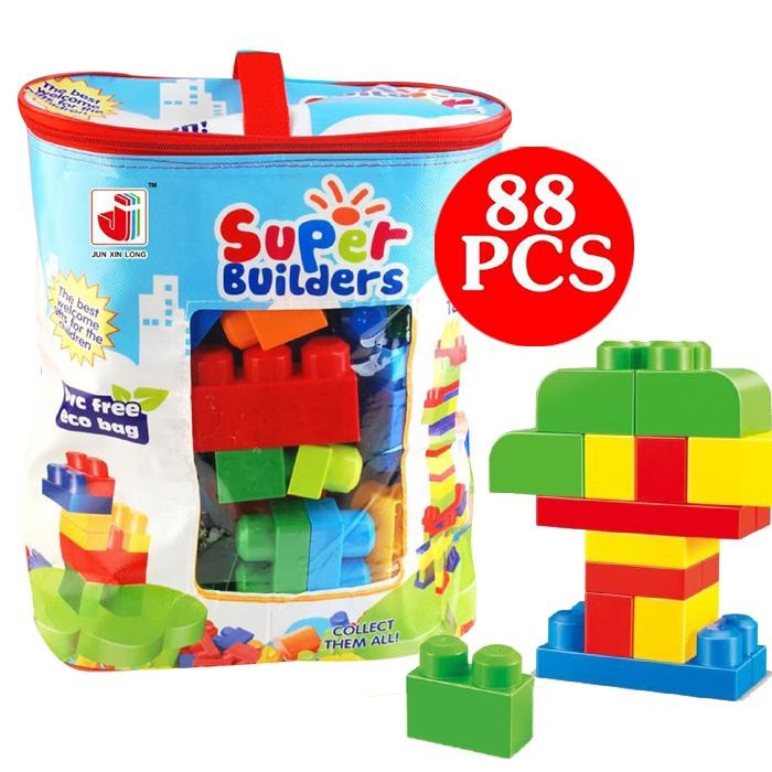 JOY Kids Super Builders 88 PCS Mega Large Blocks Education Bloks Toy