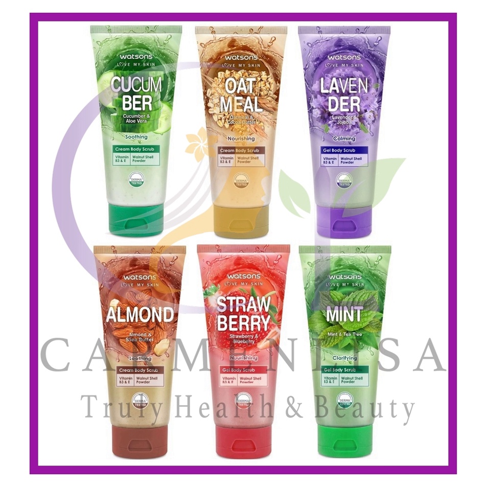 Watsons Watson Love My Skin Cream / Gel Body Scrub 200g Shopee Malaysia