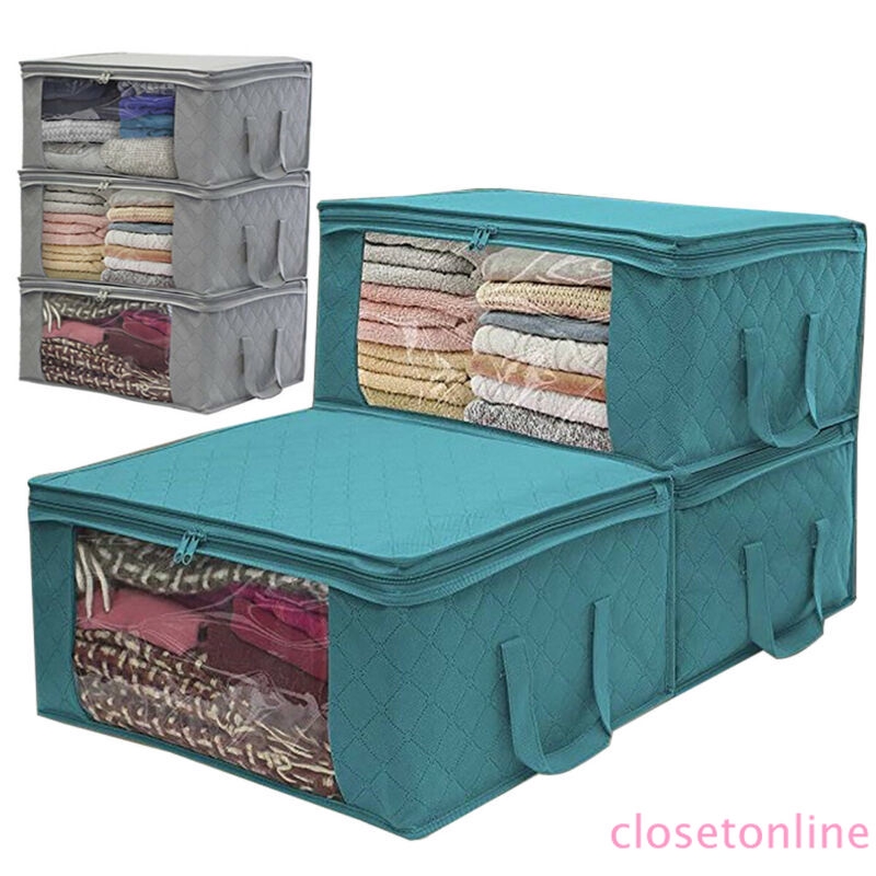Ready Stock Underbed Clothes Storage Boxes Bags Ziped Organizer Home