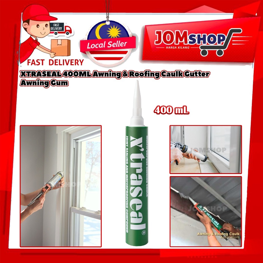 400ML XTRASEAL Awning & Roofing Caulk Gutter Awning Gum ( GREY