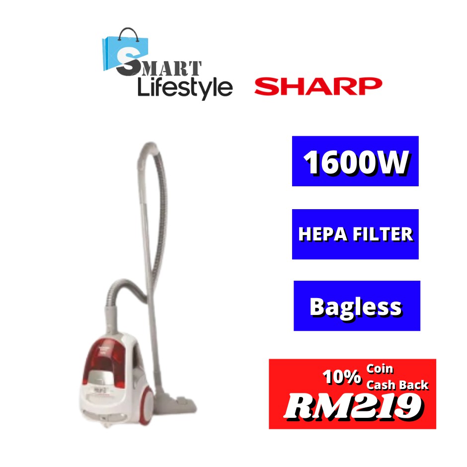 Sharp Bagless Vacuum Cleaner (1600W) ECNS16R Shopee Malaysia