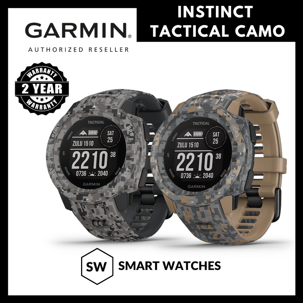 GARMIN Instinct Tactical Camo Edition GPS Smartwatch Shopee Malaysia