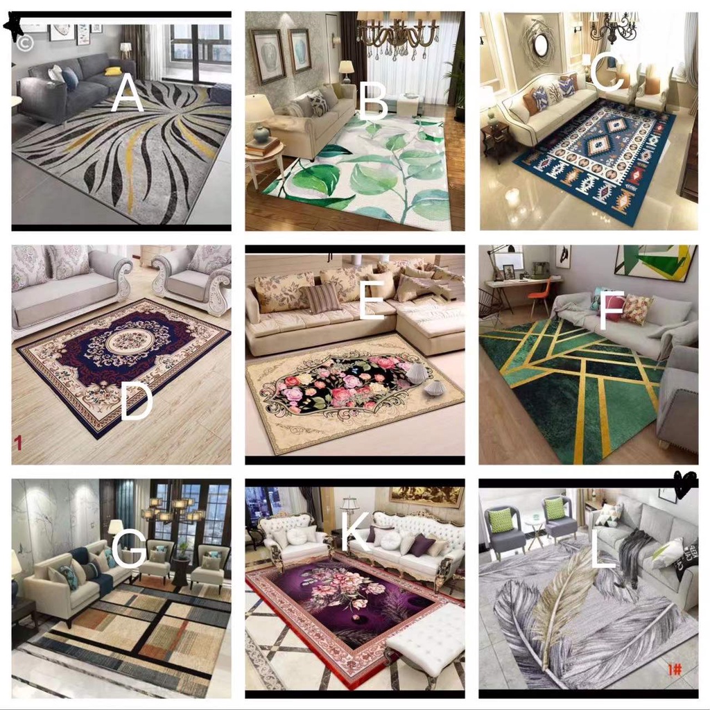 XXL (220*180cm) Crystal Velvet Carpet 5 D / Floor mat / Rugs/ Carpets