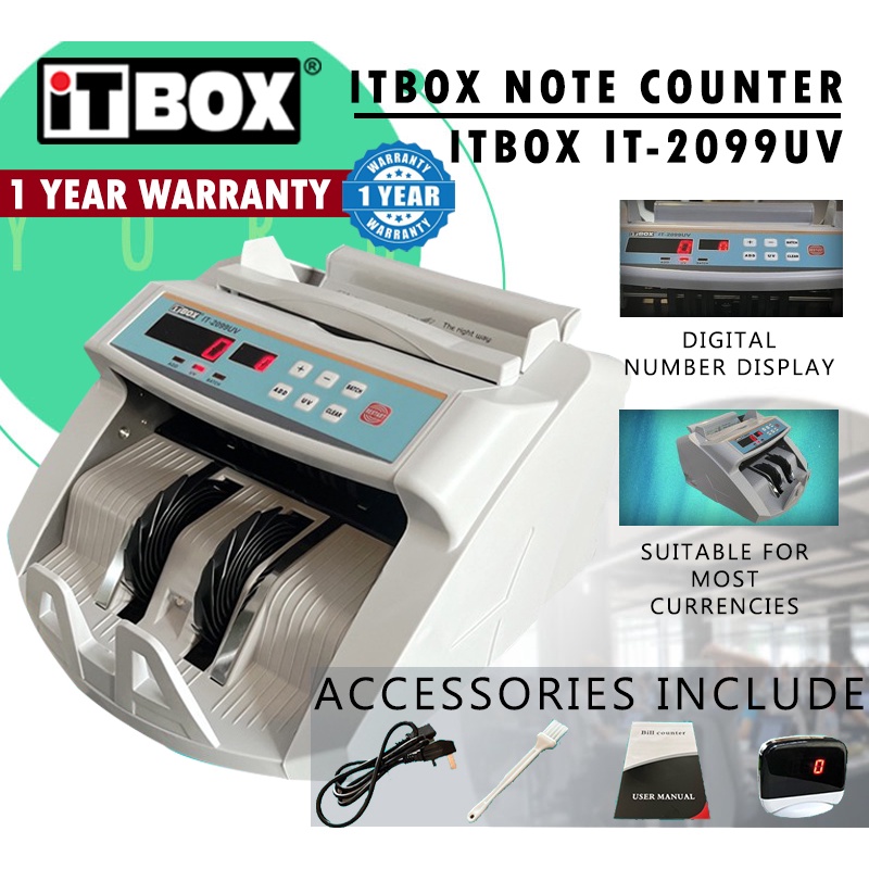 iTBOX Note Counter Machine iT2099UV Money Cash Counter Machine