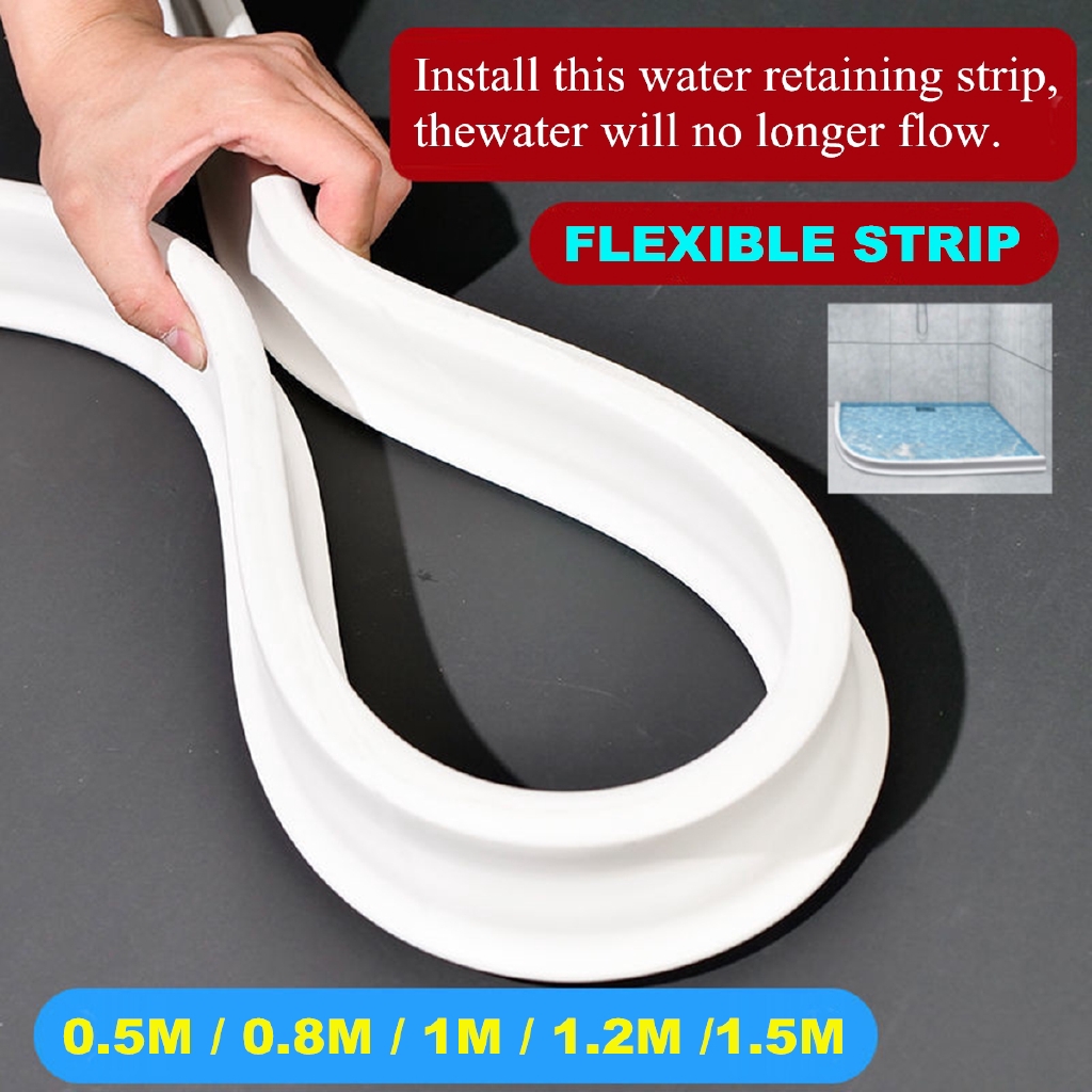 0.5m1.5m Flexible Bathroom Kitchen Water Stopper Retaining Strip