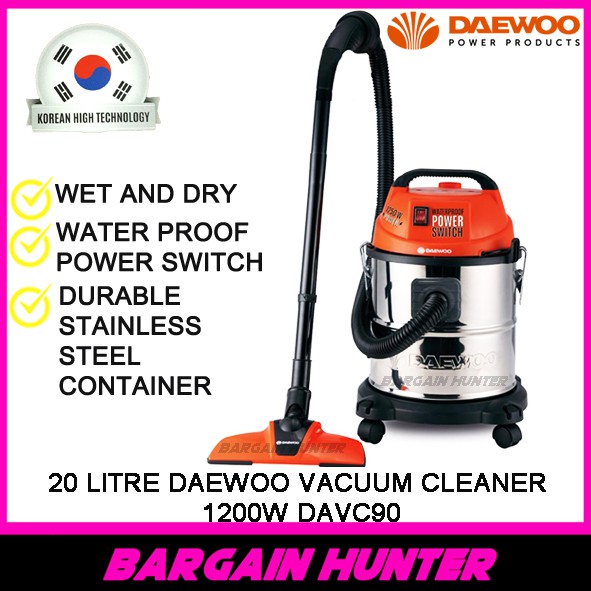 DAEWOO VACUUM CLEANER 20L WET AND DRY VACUUM CLEANER 1250W 3 MODE