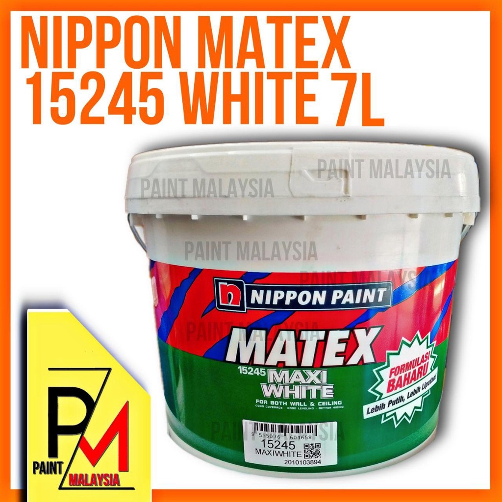 NIPPON PAINT Matex Maxiwhite 15245 Water Paint Undercoat Paint Ceiling Wall Cat Putih Dinding