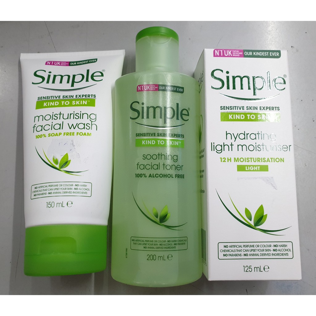 SIMPLE SENSITIVE SKINCARE BASIC SET Shopee Malaysia