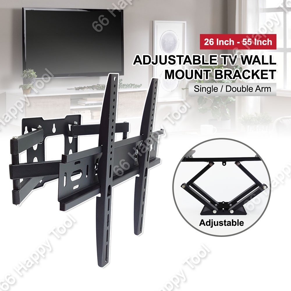 Universal TV Bracket 26"55" Full Motion Adjustable Single/Double Arm