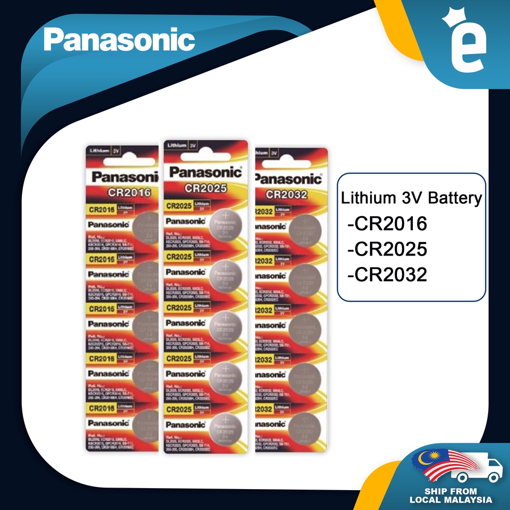 Panasonic Lithium 3V Battery CR2016 / CR2025 / CR2032 (Original