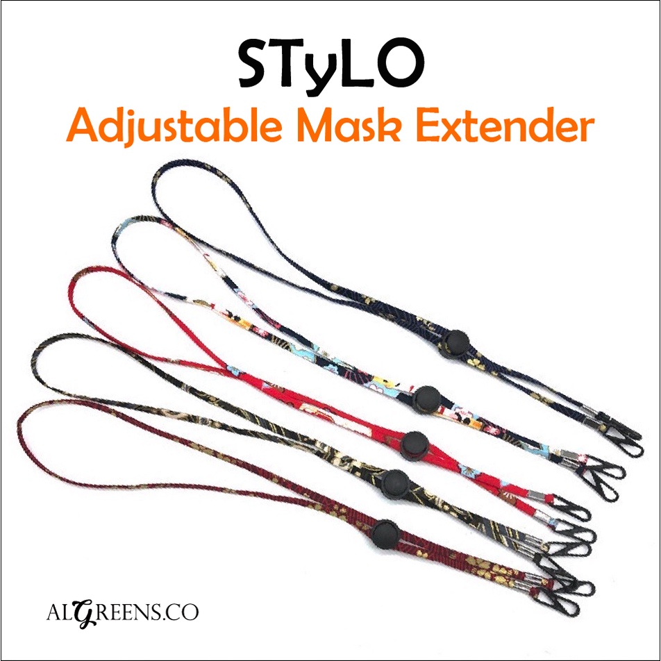 STYLO Adjustable Face Mask Extender Printed Cotton for hijabi Japanese