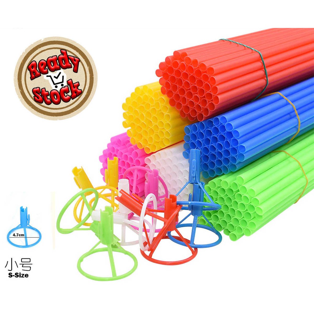 (10 pcs) 40cm High Quality Plastic Balloon Stick Balloon Holder Batang