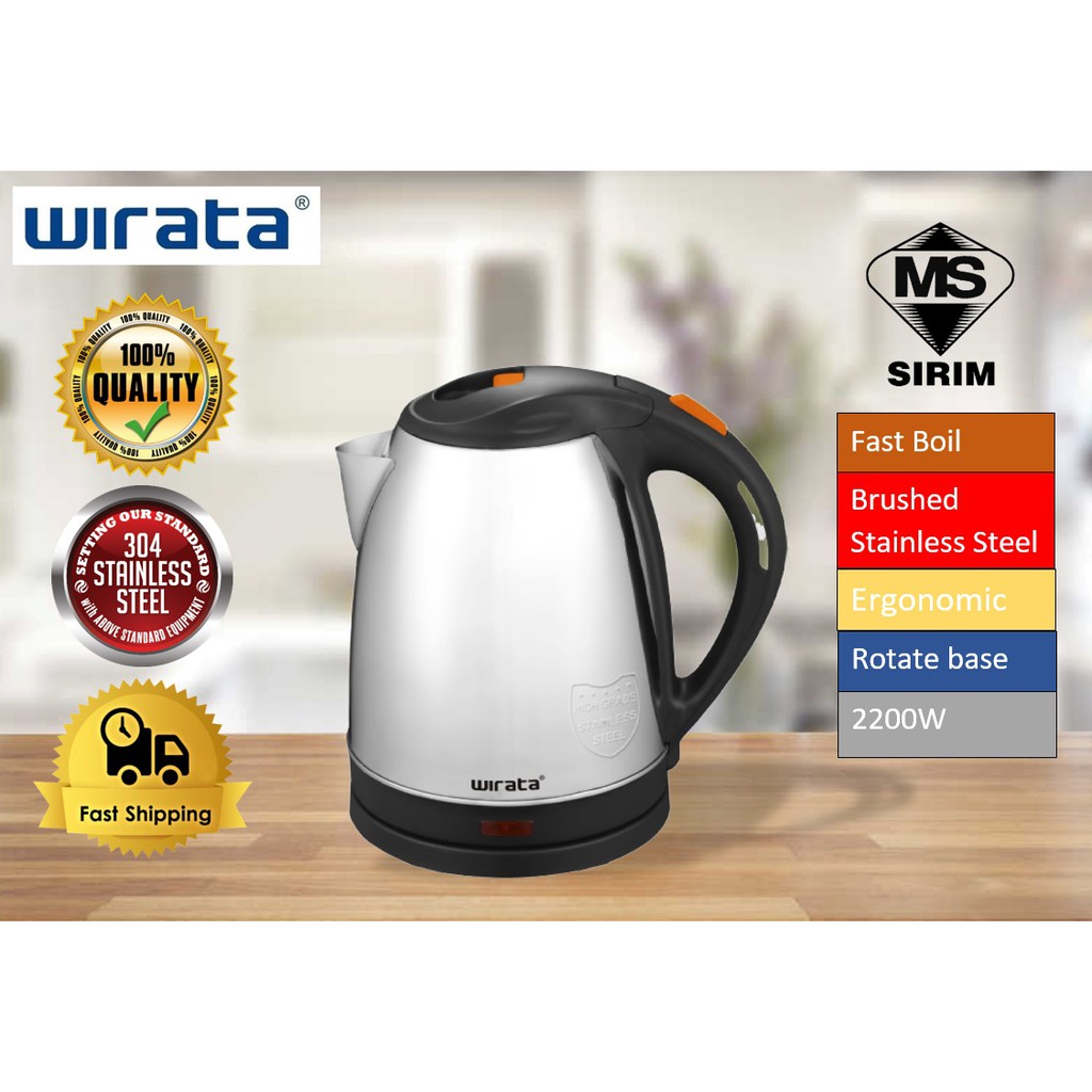 JUG KETTLE / Wirata / JK211S / 1.8L / STAINLESS STEEL JUG KETTLE