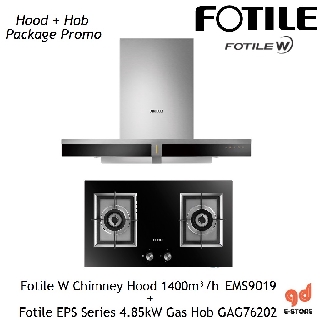 Fotile Chimney Hood EMS9019+ Fotile Gas Hob GAG76202 ...