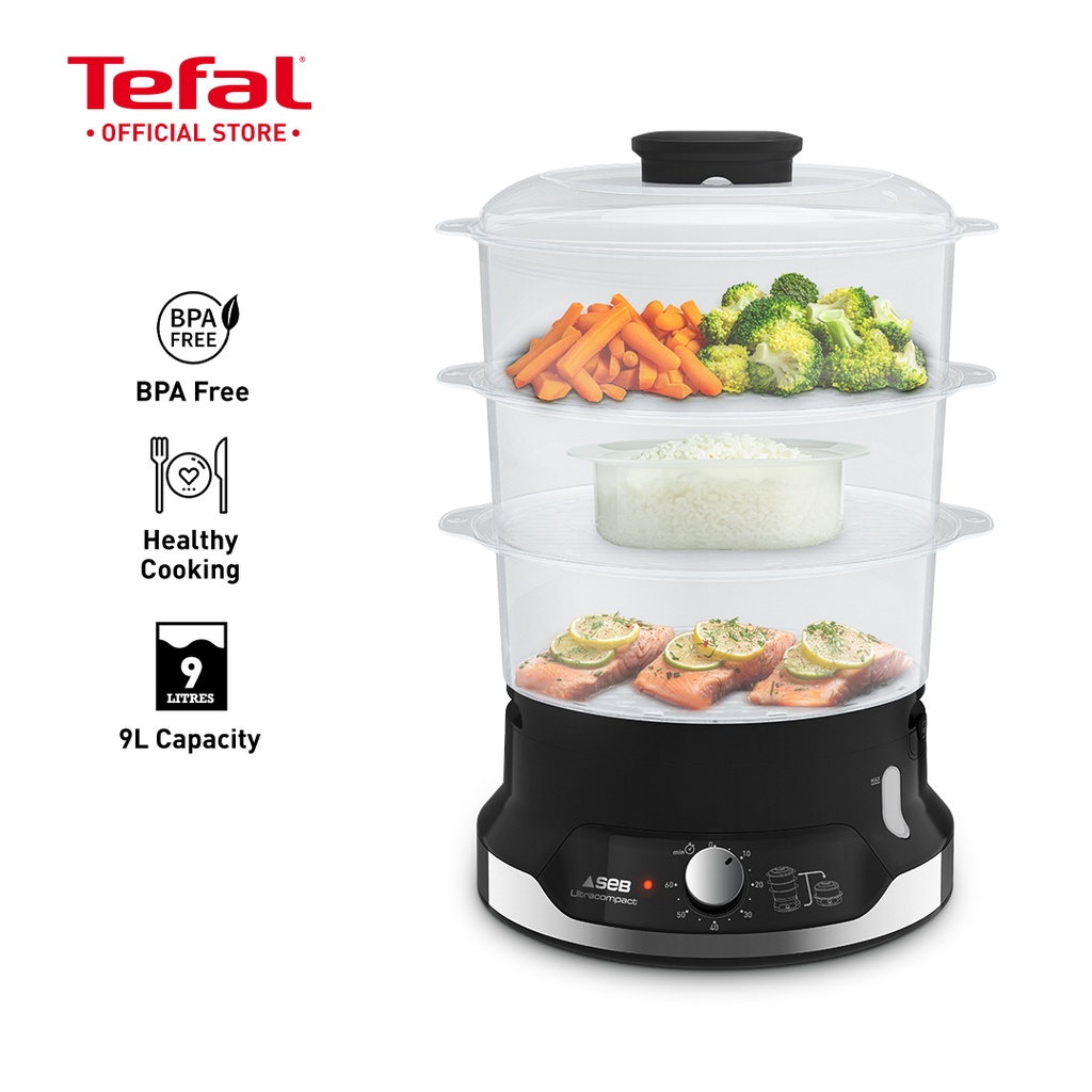 Tefal Ultra Compact Food Steamer/ Pengukus Elektrik (VC2048) Shopee