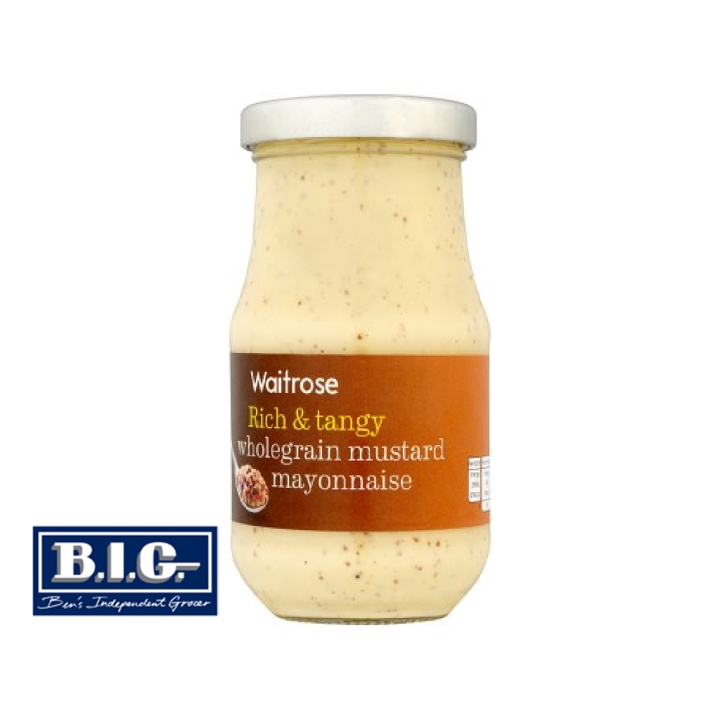 Waitrose Wholegrain Mustard Mayonnaise 250ml (EXP Aug 2022) Shopee