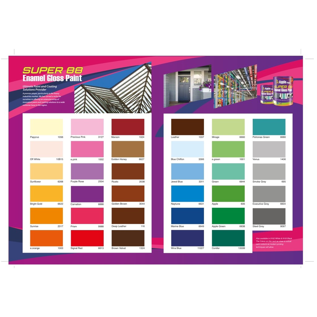 APPLE PAINT SUPER 88 ENAMEL GLOSS PAINT 5LITER Shopee Malaysia