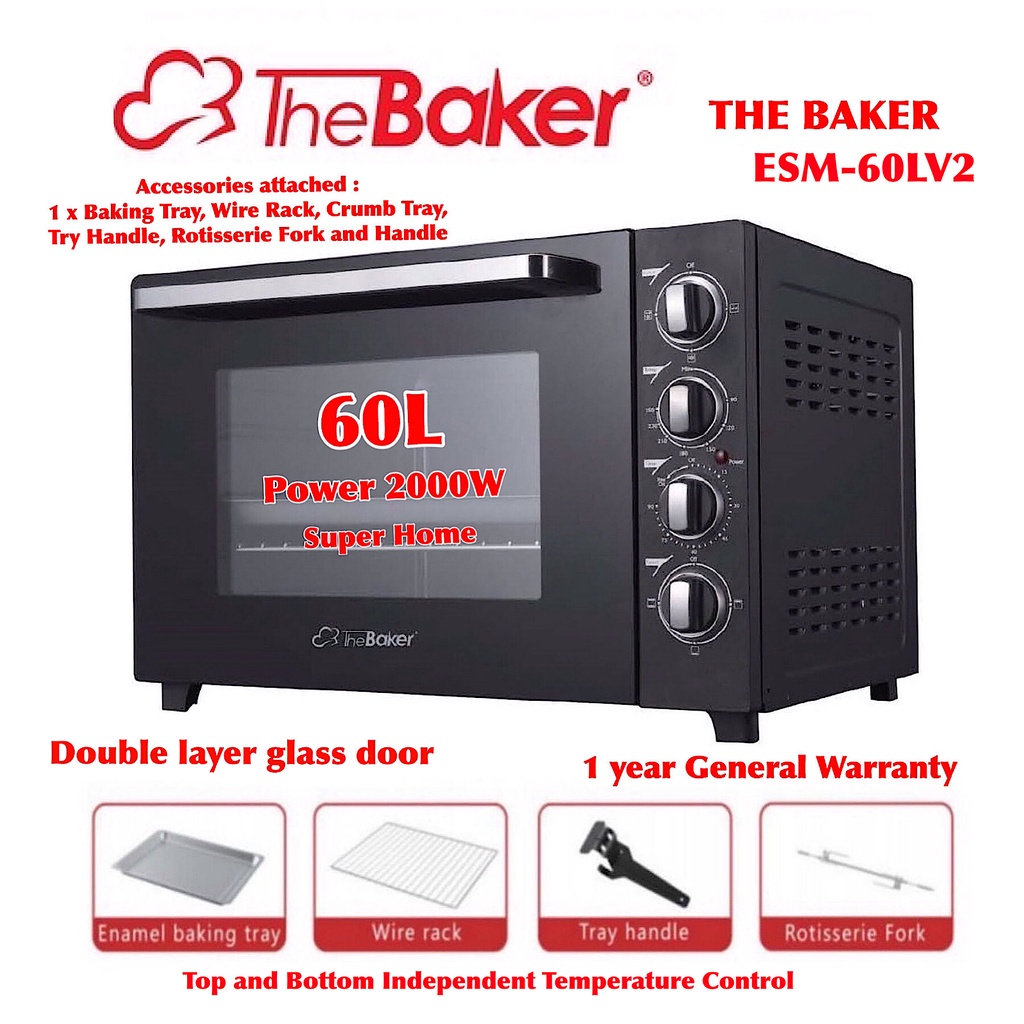 The Baker Electric Oven ESM60LV2 (60L) ESM60LV2 Shopee Malaysia