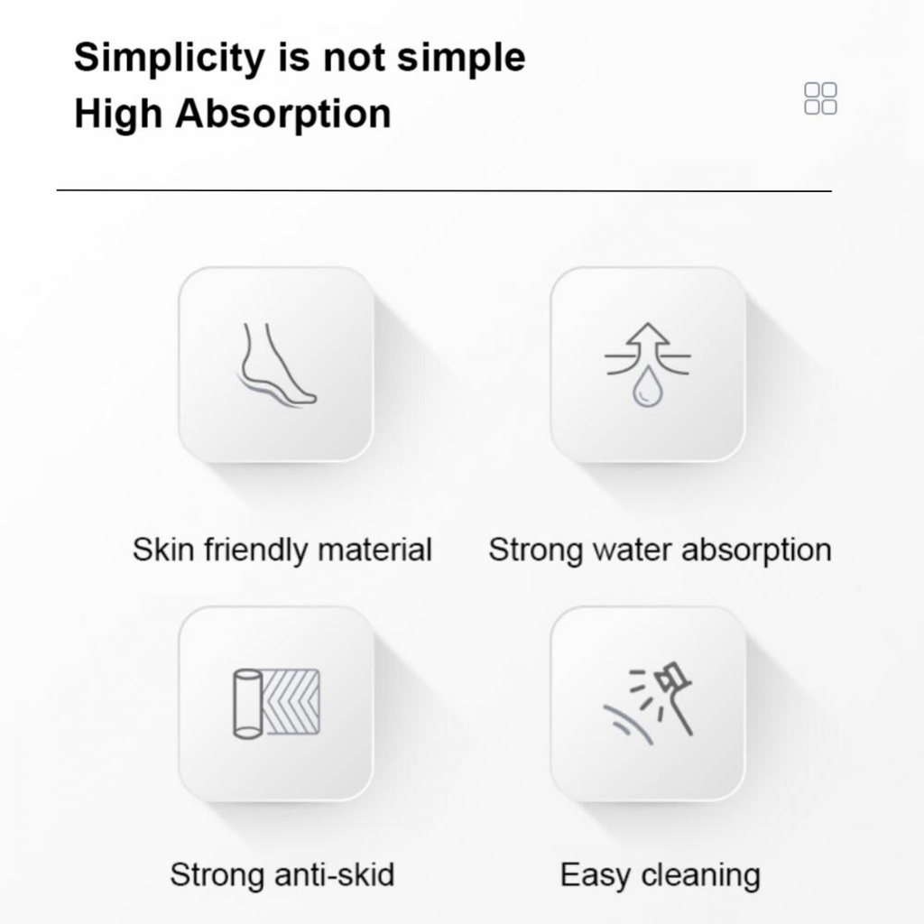 Super Absorbent Diatom Mud Pad Kitchen Floor Mat Bath Pad AntiSlip