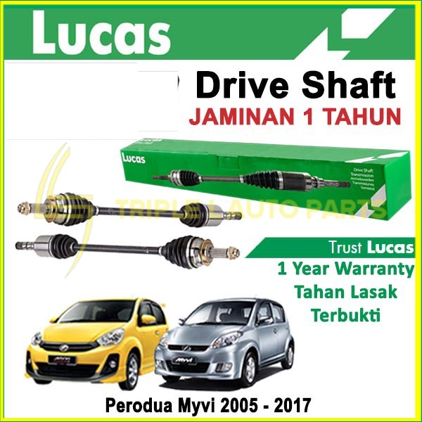 Perodua Myvi 2005 2017 Original Lucas Drive Shaft 1 Year Warranty
