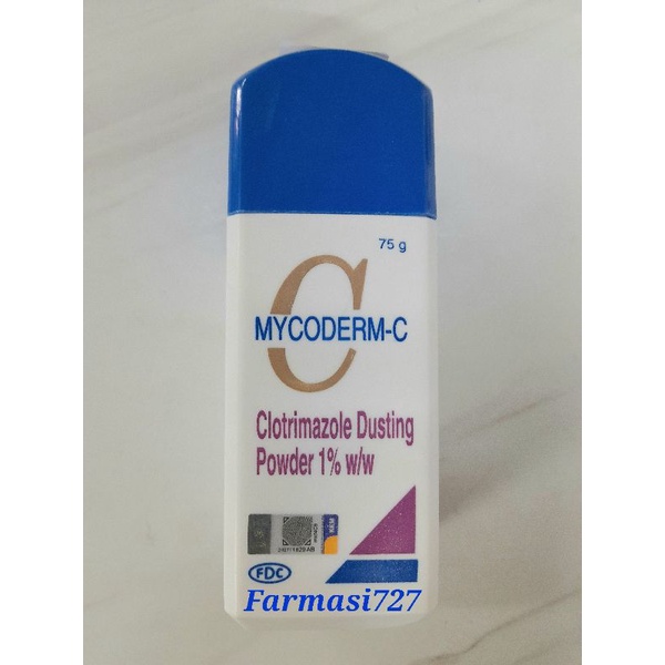 MYCODERMC CLOTRIMAZOLE DUSTING POWDER 75G for SKIN FUNGAL exp 08/25