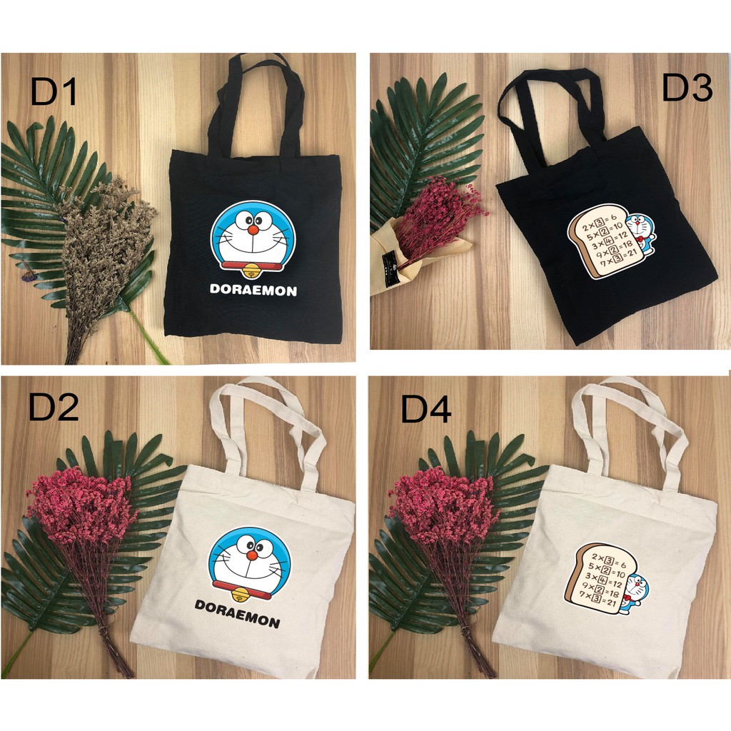 (SHIP TODAY READY STOCK)Doraemon Canvas bag Shopping Tote bags Tote