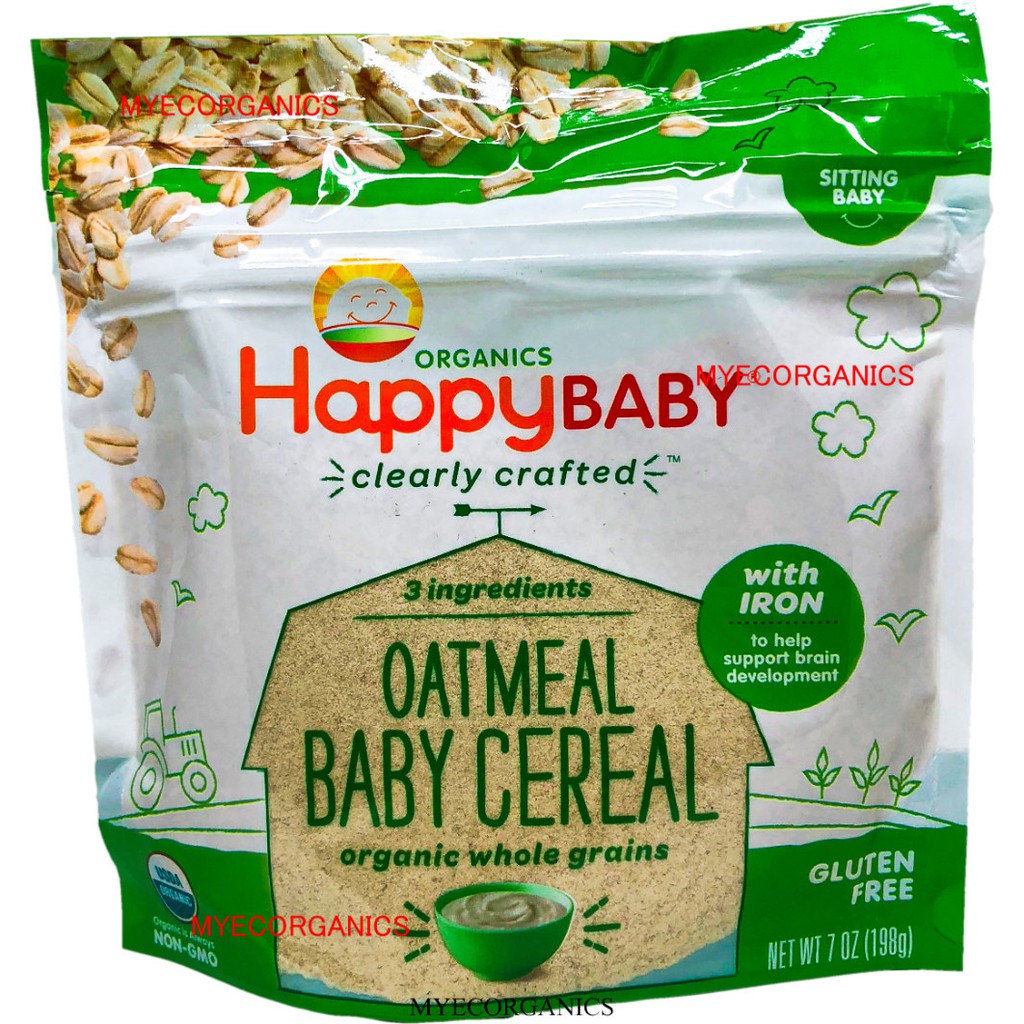 Happy Baby Organic Oatmeal Baby Cereal 198G, (Gluten Free) , EXPIRY 6/