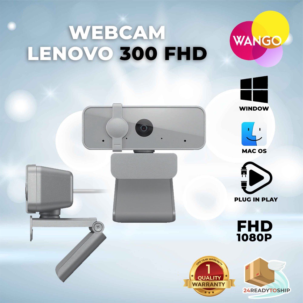 LENOVO 300 FHD cam 1080P 2 Megapixel CMOS Full Stereo DualMics for