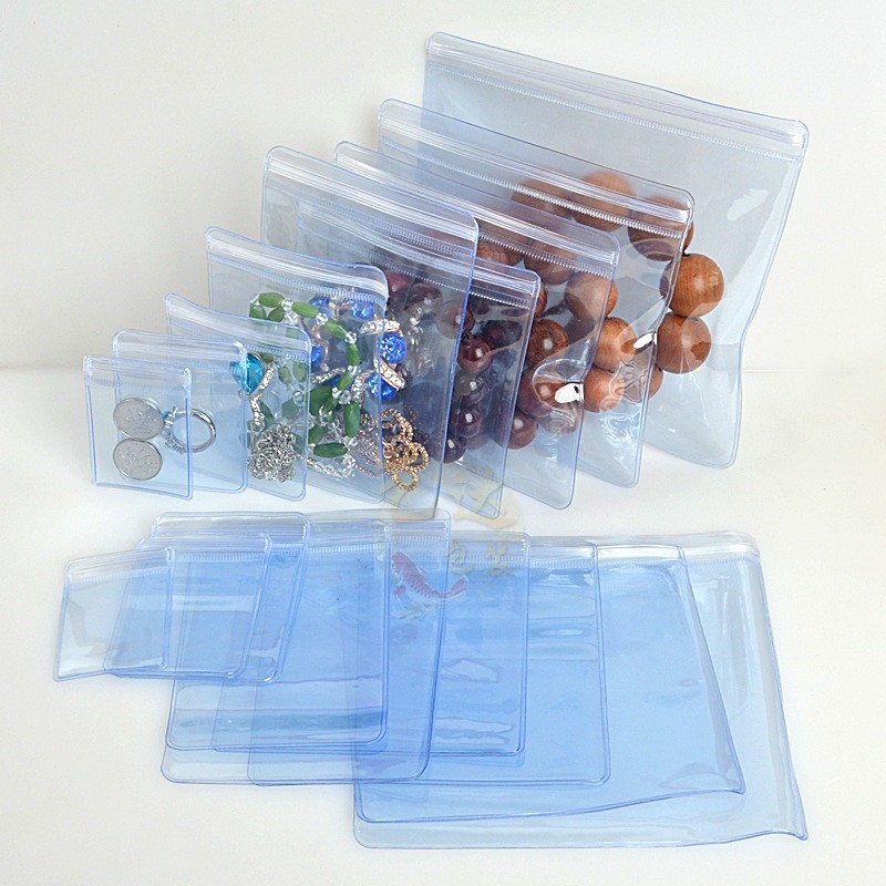 50x Jewelry Ziplock Zip Bags Resealable PVC Plastic Poly Bag Shopee
