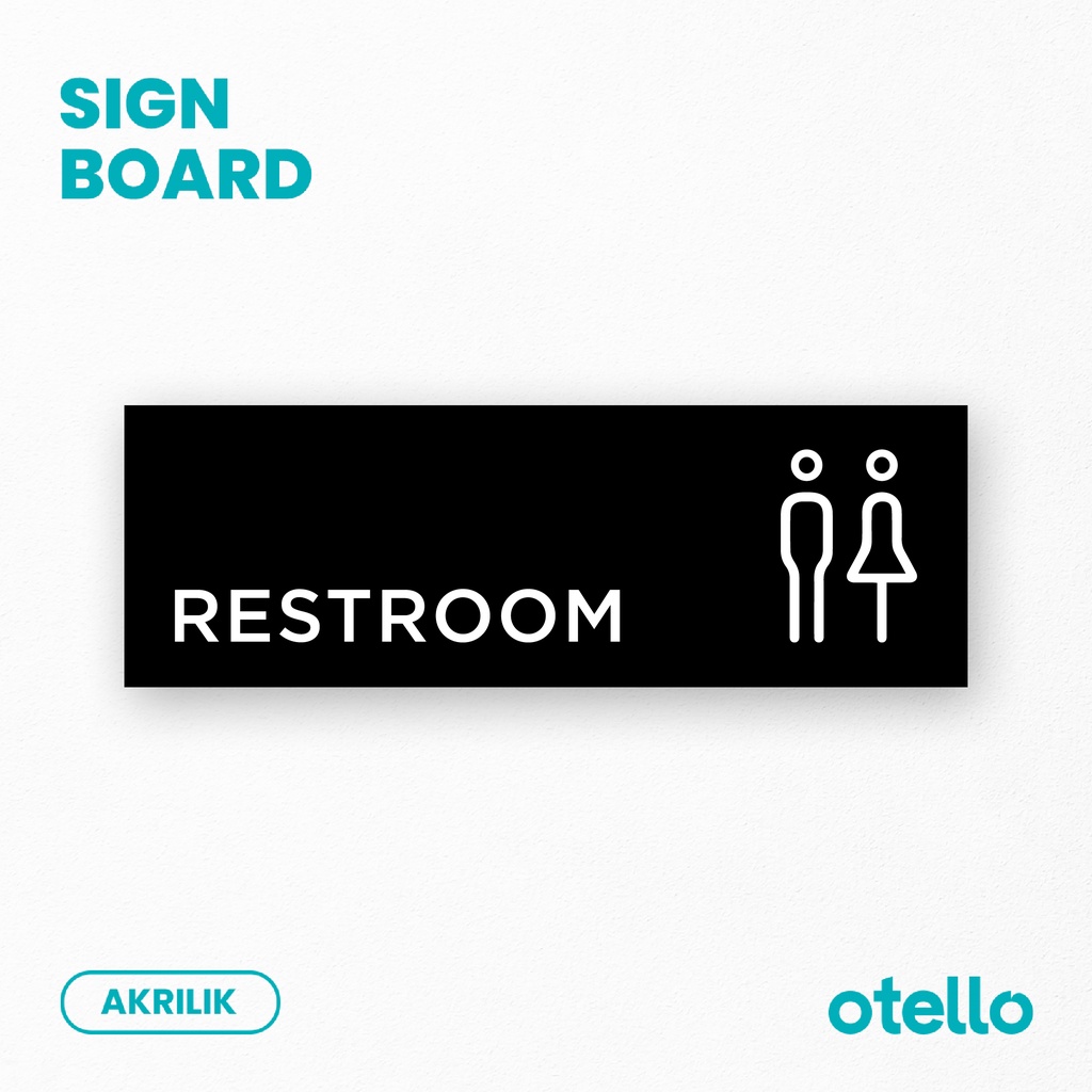 Otello Restroom Signage Acrylic Toilet Name Board Acrylic Sign Sign
