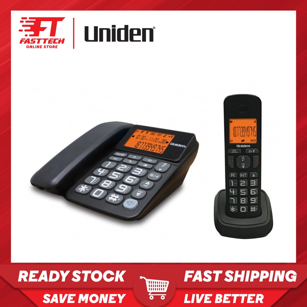 [JAPANESE BRAND] Uniden AT4503 Corded & Cordless Combo Phone DECT