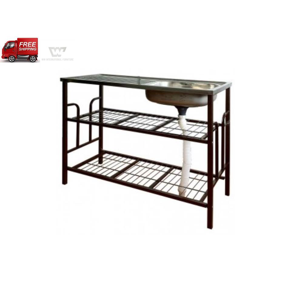 Metal + Stainless Steel SINK RACK (Deliver & Installation Within Klang