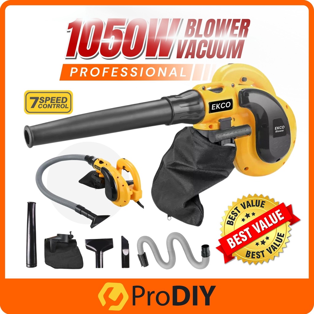 PRODIY EKCO BV999 1050W 2in1 Leaf Blower Angin Electric Blower Air