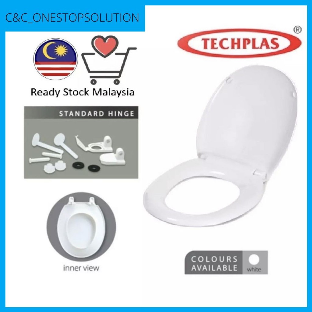 Techplas 4110 Light Duty Toilet Bowl Seat And Cover TP4110 43 x 37 x 3