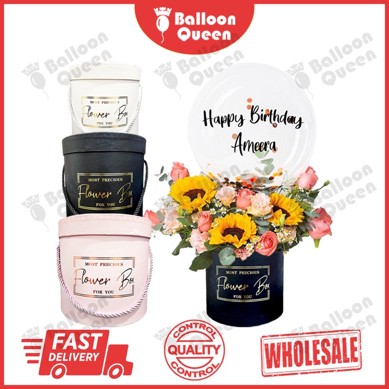 Round Bouquet Box / Flower Box / Kotak Bunga Most Precious Shopee Malaysia