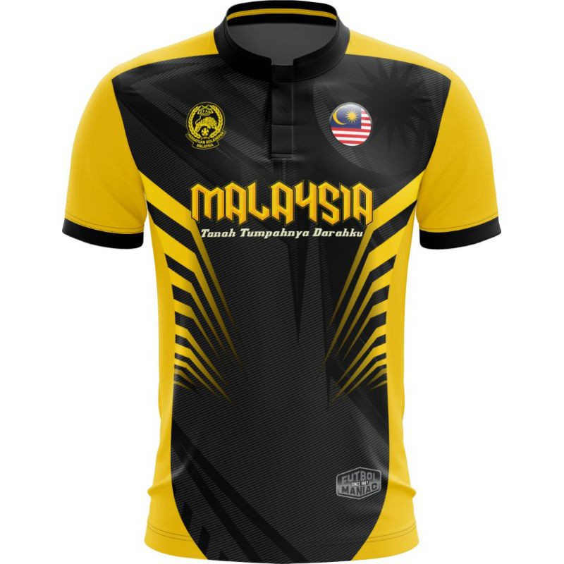Custom MALAYSIA FOOTBALL JERSEY (JERSI BOLASEPAK MALAYSIA) Shopee