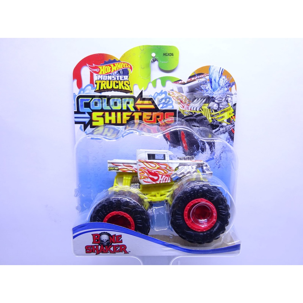 Hot Wheels Monster Trucks Color Shifters Bone Shaker Shopee Malaysia