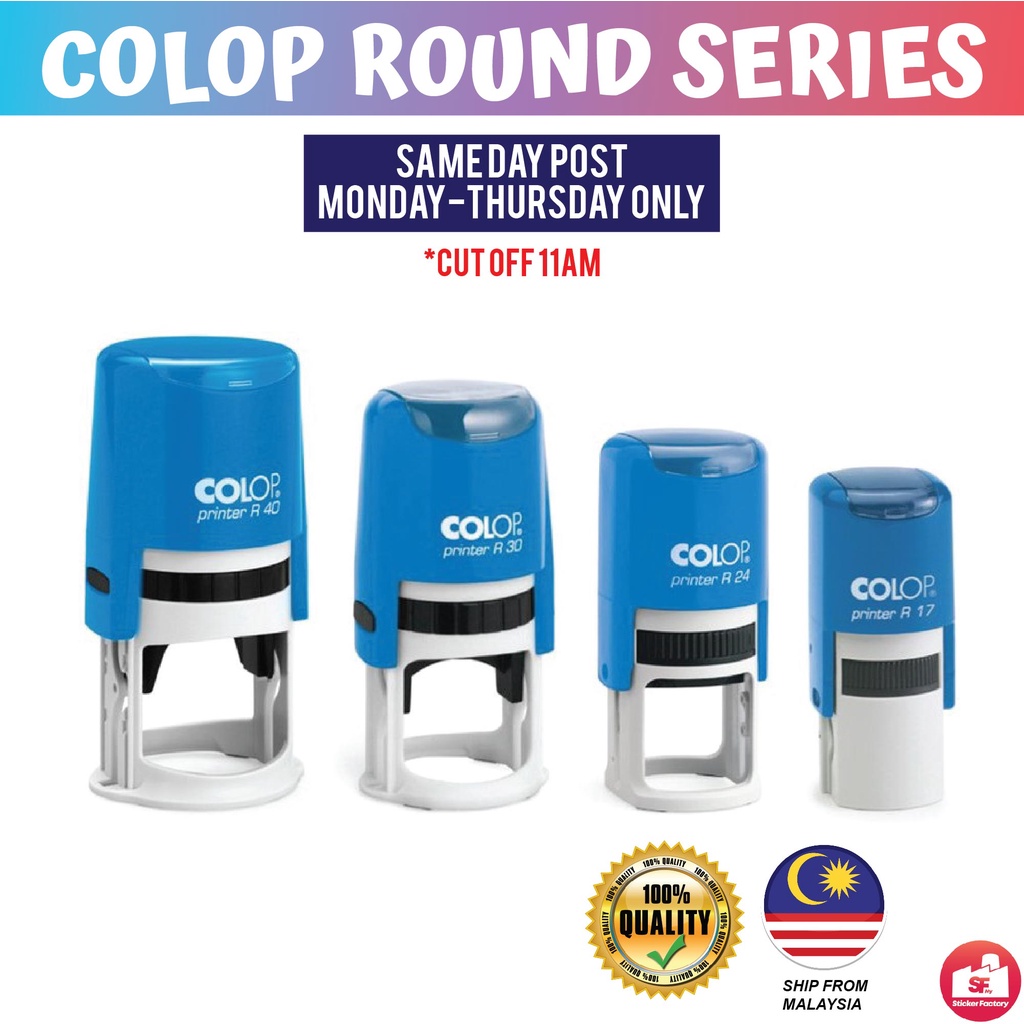 Rubber Stamp Colop Stamp Colop/Round Self Ink Rubber