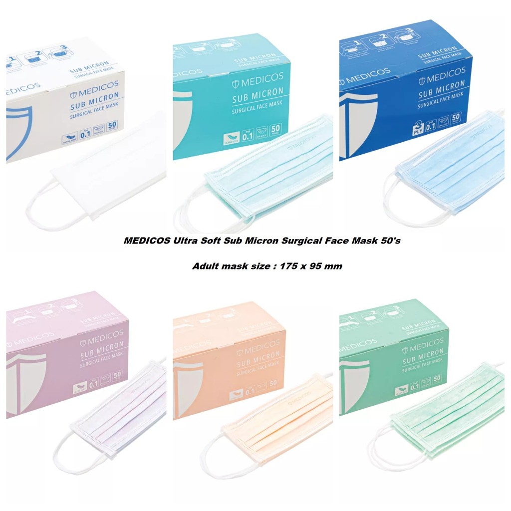MEDICOS Ultra Soft 4ply Sub Micron Surgical Face Mask READY STOCKFAST
