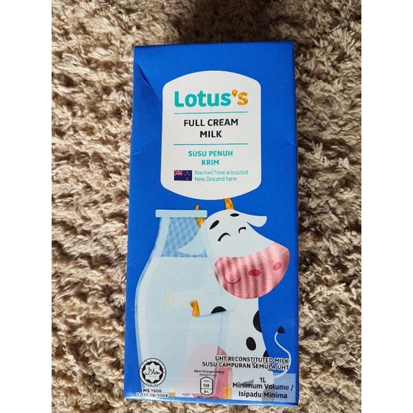 Lotus's Tesco Full Cream Milk/lotus milk/full cream milk/tesco milk