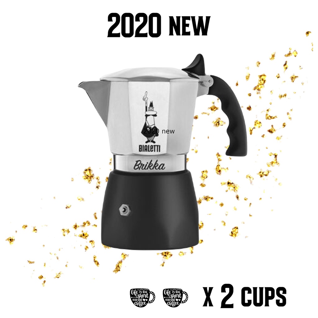 Bialetti NEW Brikka Stovetop Espresso Pot 2Cup Shopee Malaysia