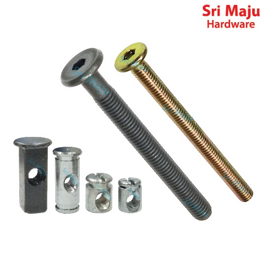 MAJU JCBC JCBB Furniture Connector Fixing Screw Bolt Nut Hex Insert