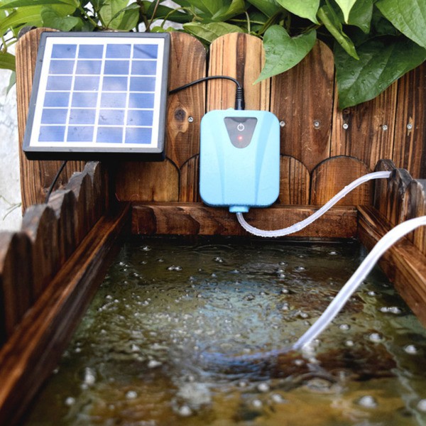 Solar Powered Oxygenator Water Oxygen Pump Pond Aerator Aquarium