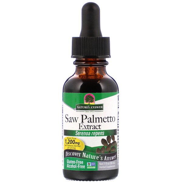 Nature's Answer, Saw Palmetto Extract, AlcoholFree, 1,200 mg, 1 fl oz
