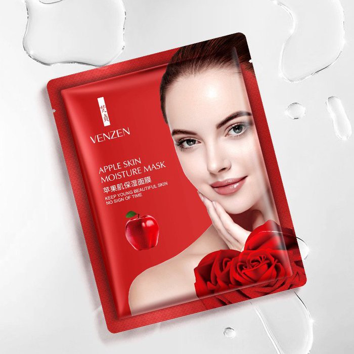APPLE SKIN MOISTURE FACIAL MASK By Venzen Shopee Malaysia