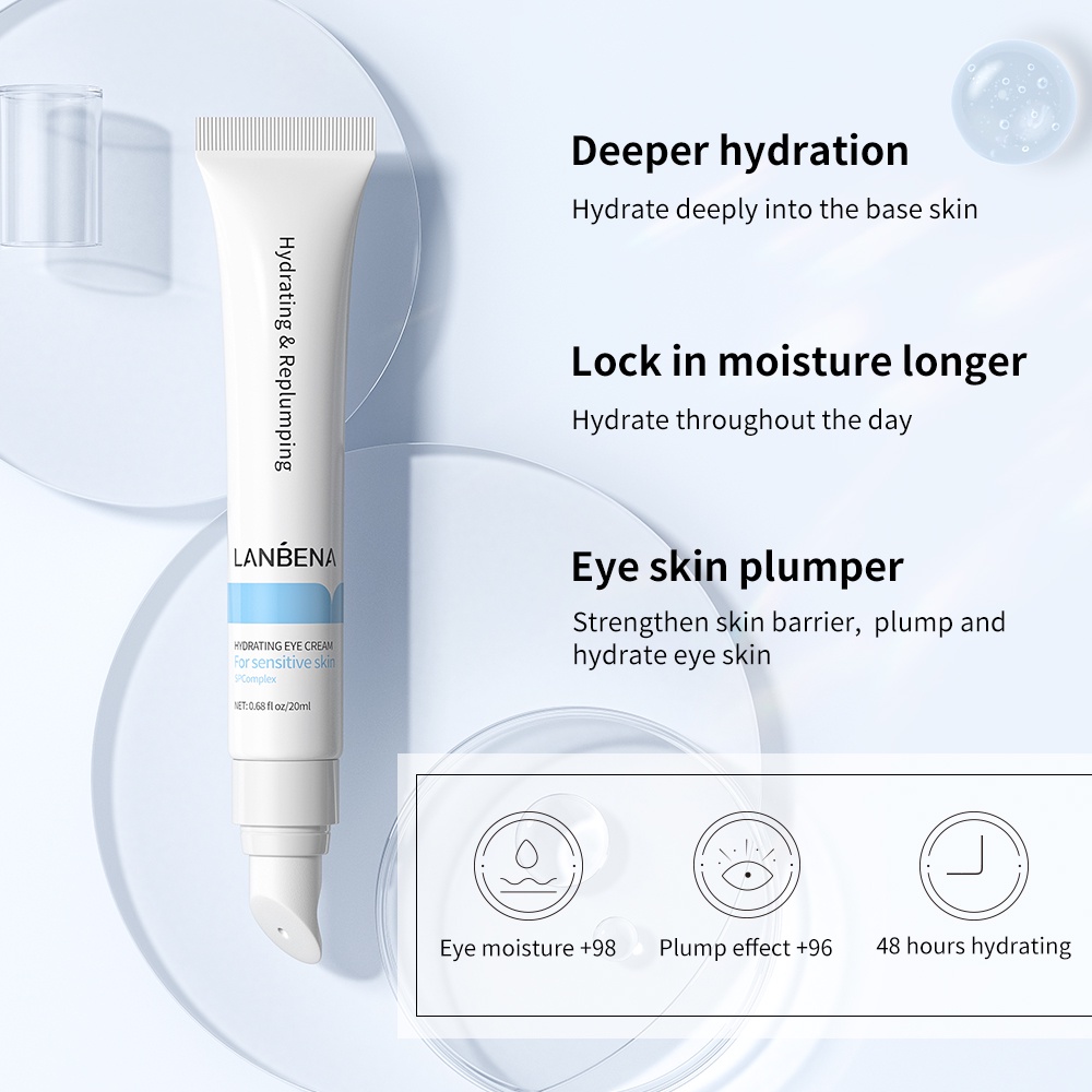 LANBENA 4D Hyaluronic Acid Hydrating Eye Serum Hydrate Throughout The Day Plump Eye Skin