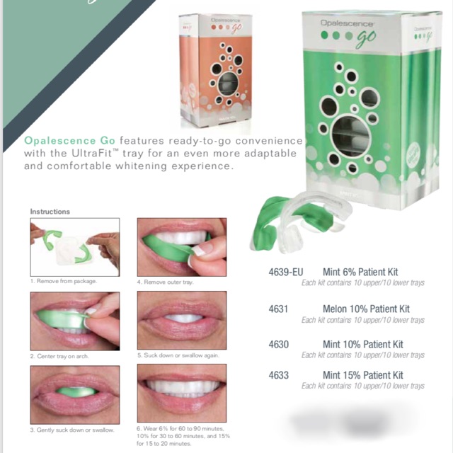 Opalescence go (professional teeth whitening , used by most of the