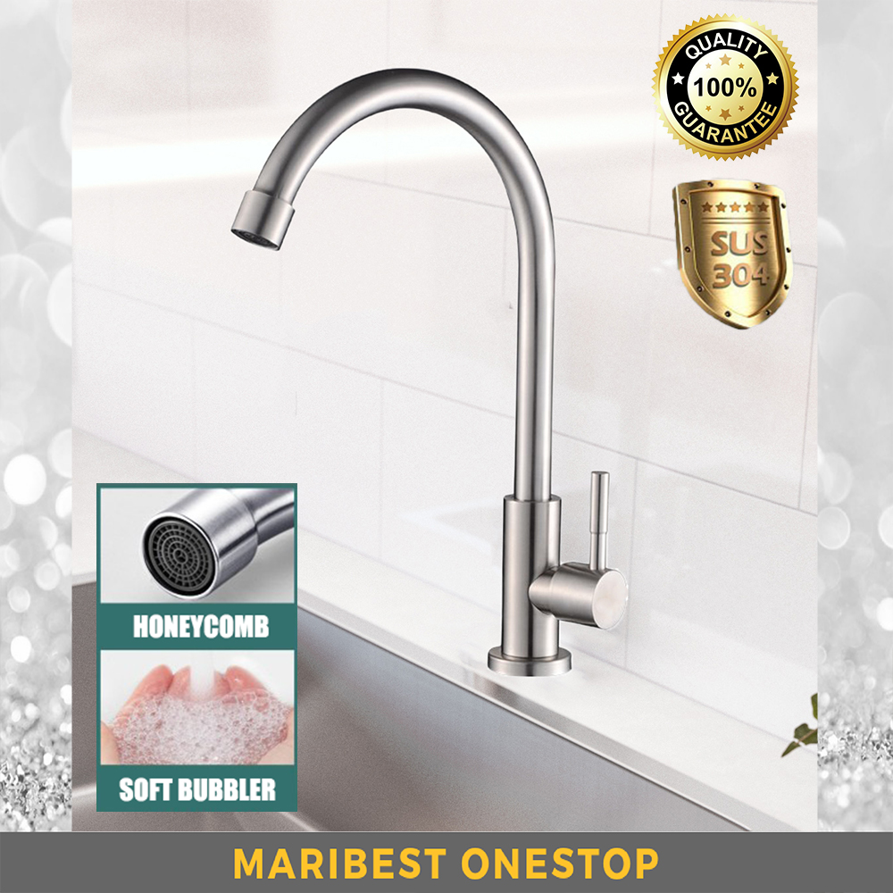 TAP001 304 STAINLESS STEEL PILLAR KITCHEN SINK TAP Shopee Malaysia