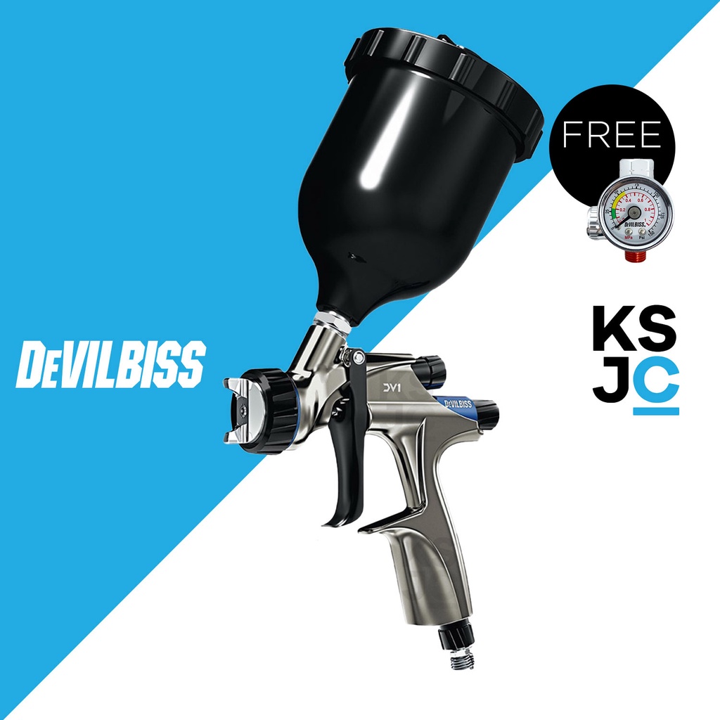 Devilbiss DV1 Basecoat HVLP Spray Gun (with DV1B Plus(HVLP)Air Cap